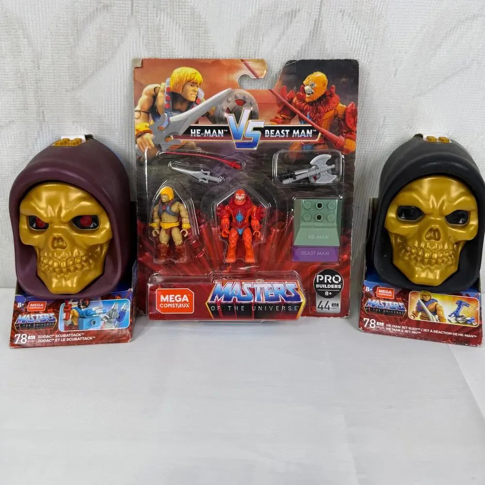 Mega Construx‎ Masters Universe Skeletor He-Man Jet Sled Set & Zodac Scubattack